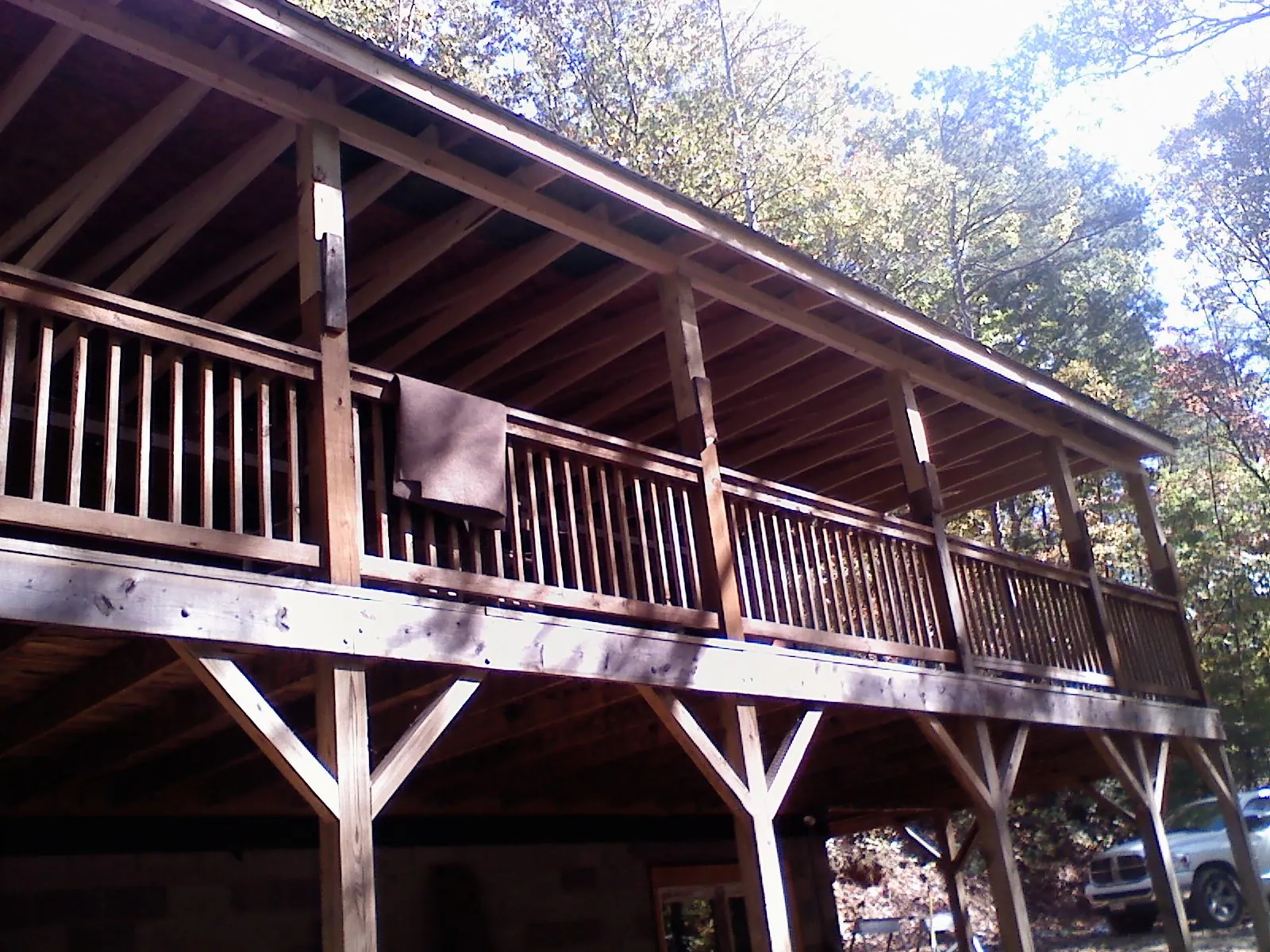 Timber framing under a new elevated porch and deck — Roof Leak Repair in Port Townsend by Roofing Brothers